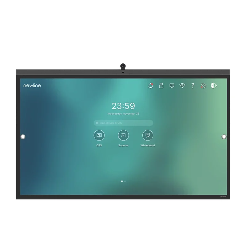 NEWLINE TT-6522Z จออินเตอร์แอคทีฟ 4K ทัชสกรีน 65 นิ้ว ความละเอียด 3840 x 2160 พิกเซล ความคมชัด 5000:1 รองรับระบบปฏิบัติการ Android ในตัว