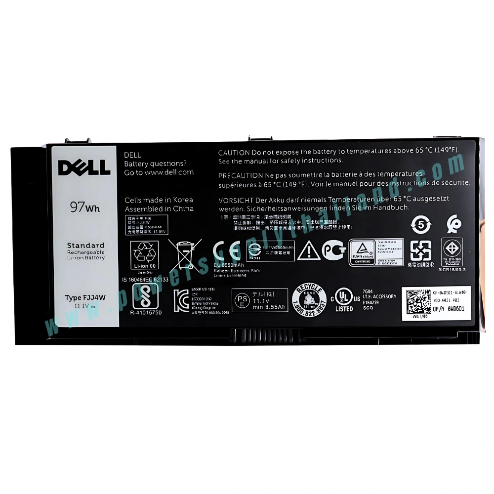 Battery Dell Precision M6800 Original FJJ4W ลด ราคา พิเศษ แบตเตอรี่ โน๊ตบุ๊ค Dell Precision M6800 97Whr ตรงรุ่น