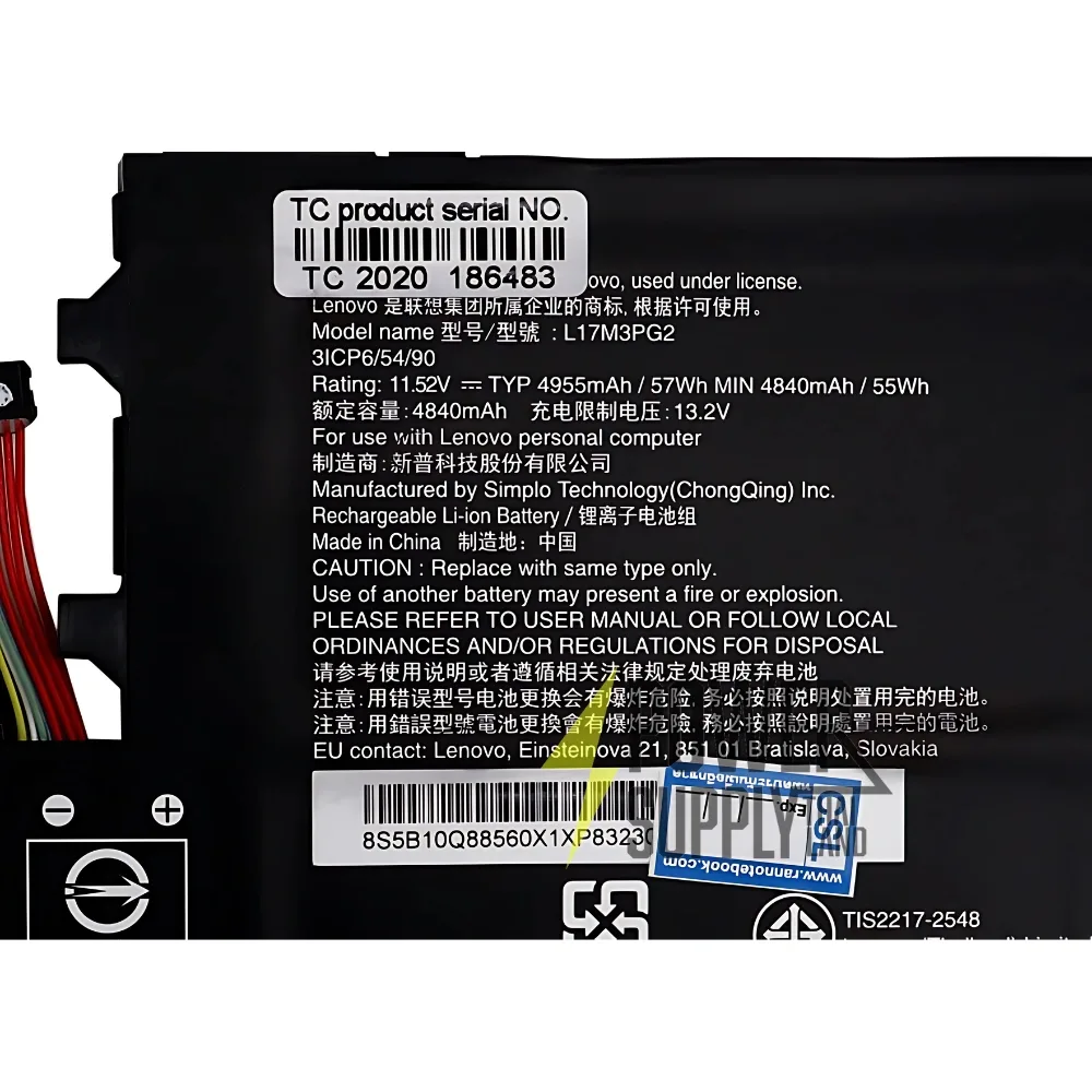 Battery Lenovo Legion Y740 Y730 Original L17M3PG2 L17C3PG2 ลด ราคา พิเศษ แบตเตอรี่โน๊ตบุ๊ค Lenovo Legion Y740 Y730