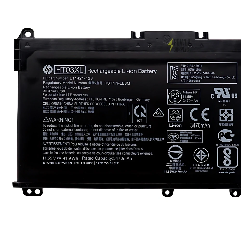 Battery HP HT03XL ลดราคาพิเศษ 41.9Whr Original แบตเตอรี่ HP 15-DA1053TX Battery HP 15s-du1060tx ตรงรุ่น ตรงสเปค