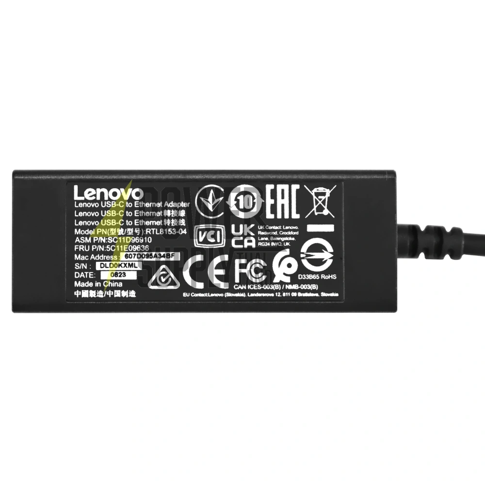 USB-C to Ethernet Lenovo (RJ45) สายแปลง USB-C เป็น LAN ส่งฟรี