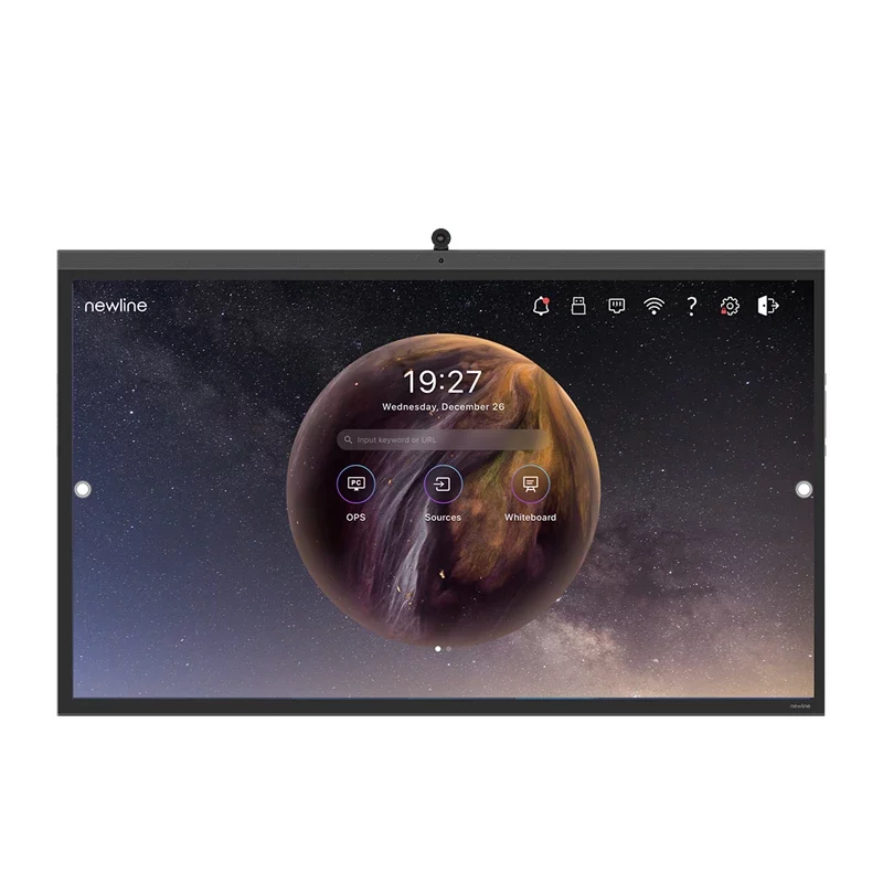 NEWLINE TT-6522Z จออินเตอร์แอคทีฟ 4K ทัชสกรีน 65 นิ้ว ความละเอียด 3840 x 2160 พิกเซล ความคมชัด 5000:1 รองรับระบบปฏิบัติการ Android ในตัว