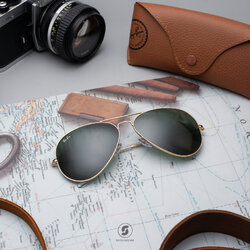 Ray-Ban RB3026 L2846 Aviator Gold Frame G-15 Lenses 62mm