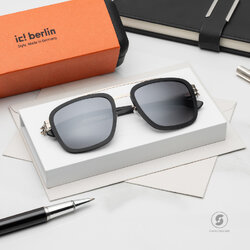 แว่นกันแดด IC BERLIN Jacob Black Rough HD Bronze