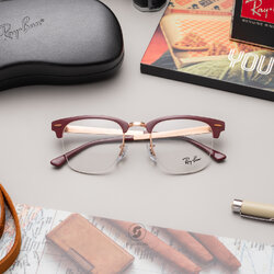 Ray-Ban Clubmaster Metal RX3716VM 3147 Bordeaux on Rose Gold