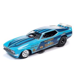 พรีออเดอร์ โมเดลรถ โมเดลรถยนต์ Auto World Blue Max 1973 Ford Mustanเ (Legends of The Quarter Mile)