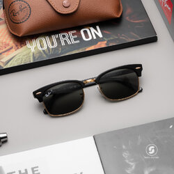 Ray Ban Clubmaster Square RB3916 1303/58 Black Polarized
