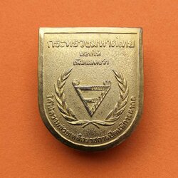 เข็มที่ระลึก กระทรวงมหาดไทย มอบให้เพื่อแสดงว่าได้ให้ความช่วยเหลือราชการ ปีคนพิการสากล พศ 2526 ขนาดสูง 3.1 เซน