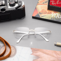 Ray-Ban RX8767 1228 White on Silver Light-Ray