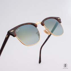 RayBan RB3016 990/9J Clubmaster Shiny Red/Havana