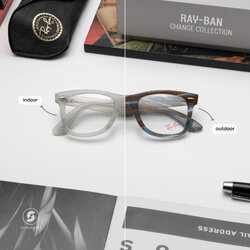 Ray Ban RX5121F 8382 Wayfarer Change Collection Photo Striped Light Blue