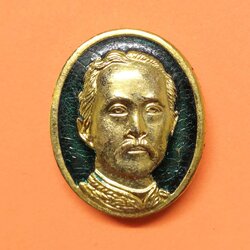 เข็มกลัด รัชกาลที่ 5 รุ่นเมตตาธรรม คณะสงฆ์ กทม จัดสร้าง เนื้อกะไหล่ทองลงยา สูง 3 เซน