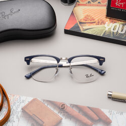 Ray-Ban Clubmaster Metal RX3716VM 3148 Blue on Silver