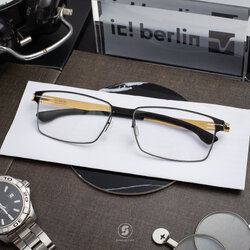 กรอบแว่น IC BERLIN Toru N. Black Gold