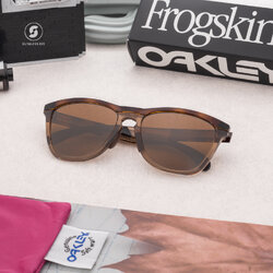 Oakley Frogskins Range A OO9284A-07 Brown Tortoise Smoke Prizm Tungsten