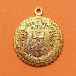 เหรียญ Sport Day โรงเรียนปัญญาพาณิชย์ ปีคศ 1980 เนื้อกะไหล่ทอง ขนาด 2.8 เซน
