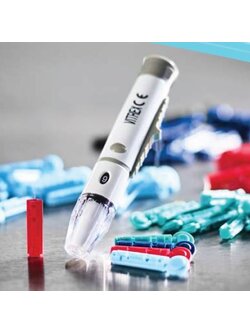 ปากกาเจาะปลายนิ้วและเข็มเจาะปลายนิ้ว (Vitrex Soft Sterile Blood Lancets)