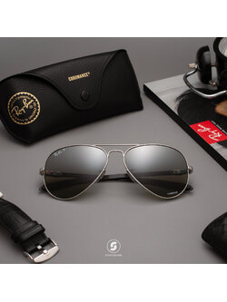 Ray-Ban RB8317CH 003/5J Carbon Fibre Mirror Chromance Polarized