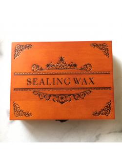 Wax stamp set in wooden box (สวยมาก)
