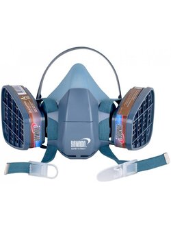 YAMADA หน้ากากซิลิโคนครึ่งหน้า พร้อมไส้กรองคู่ รุ่น 6001 ซิลิโคนอ่อนนุ่มไม่ระคายเคือง