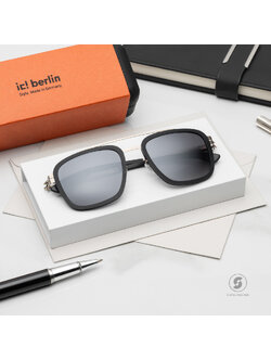 แว่นกันแดด IC BERLIN Jacob Black Rough HD Bronze