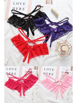 กางเกงในระบายลูกไม้แบบเปิดเป้า UN-233-238