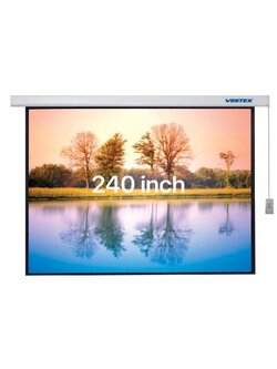 Vertex Motorized Projector Screen 240 นิ้ว | จอโปรเจคเตอร์ไฟฟ้าขนาดใหญ่พิเศษสำหรับงานมืออาชีพ ควบคุมด้วยมอเตอร์ ใช้งานสะดวก