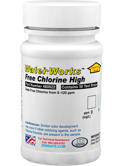 กระดาษวัดคลอรีนอิสระ Free Chlorine High (0-120 ppm)