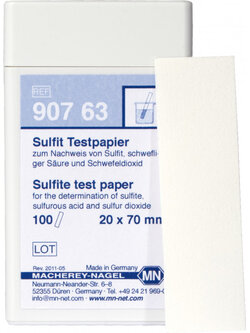 Sulphite test paper 90763 กระดาษทดสอบซัลไฟต์ 10 mg/L