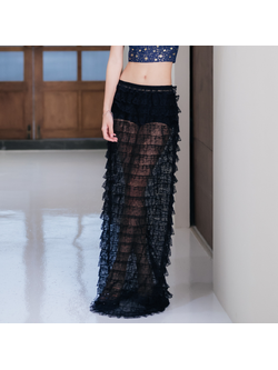 Lism MS-019 กระโปรงยาวลูกไม้ซีทรูสุดแซ่บ