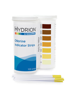 กระดาษวัดค่าคลอรีน แบบ strip 0-1000 ppm (CH-1000)