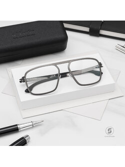 กรอบแว่น IC BERLIN Rhodium Graphite Gunmetal