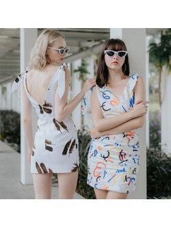 Lism D-064 เดรสผูกไหล่สุดเก๋