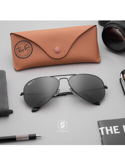 Ray Ban RB3025 002/58 Aviator Polarized All Black