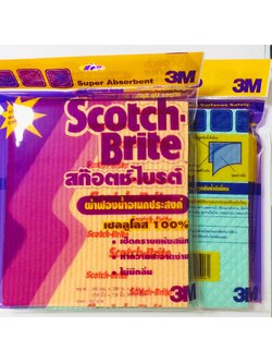 Scotch-Brite General Purpose Sponge Cloth ผ้าฟองน้ำอเนกประสงค์ 40 ชิ้น(ยกลัง)