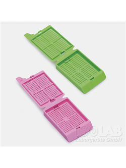 ตลับใส่ชิ้นเนื้อแบบมีฝา EMBEDDING CASSETTE - HISTOLOGY - WHITE - 500/PK - ISOLAB