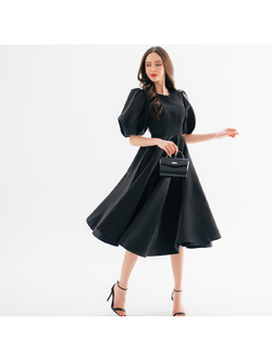 Lism D-111 The Duchess Flair Dress เดรสแขนพองทรงเจ้าหญิง