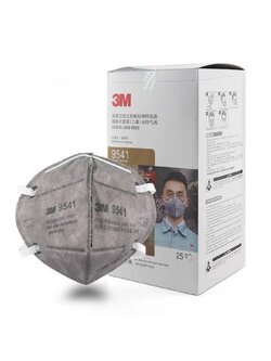 หน้ากาก 3M9541 P1 ป้องกันแก๊ส กรดและฝุ่นละออง ไอระเหยสารเคมี 25 ชิ้นต่อกล่อง