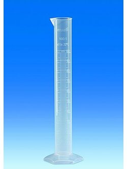 Graduated cylinders, PP, Class B tall shape, with a raised scale