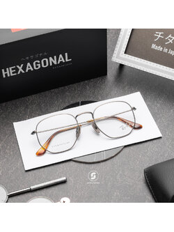 Ray-Ban RX8148V Hexagonal Titanium 1223 Demigloss Gunmetal