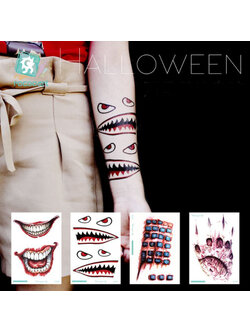 Tattoo Halloween สติ๊กทู แทททูลายฮาโลวีน แต่งหน้าฮาโลวีน #E