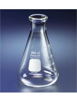 ขวดรูปชมพู่ Erlenmeyer flask, Pyrex