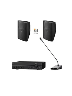 TOA ชุดเครื่องเสียงประกาศ แบล็คกราวด์มิวสิค TOA A-2240-H + TOA F-2000BTWP + SOUNDVISION GMX-48