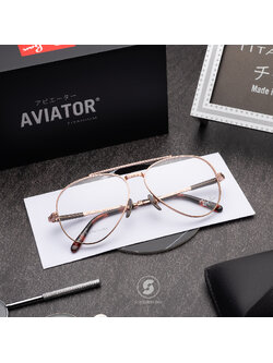 Ray-Ban RX8225V Aviator Titanium 1236 Rose Gold