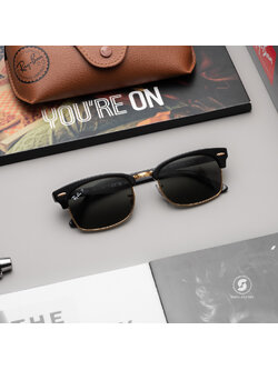 Ray Ban Clubmaster Square RB3916 1303/58 Black Polarized