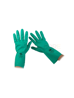 TONGA ถุงมือยางไนไตรสีเขียว ป้องกันสารเคมี รุ่น TGZ15 หนา 15 ml. ความยาว 33 cm.