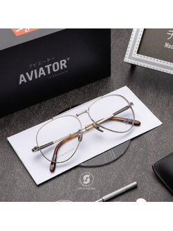 Ray-Ban RX8225V Aviator Titanium 1224 Silver