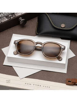 แว่นกันแดด Moscot Sun Lemtosh Brown Ash Cosmitan Brown