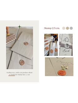 Customized wax stamps (ขนาด 2.5 cm.)