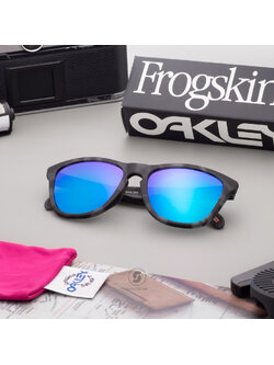 Oakley Frogskins OO9245-D8 Matte Black Prizm Sapphire Tortoise Polarized